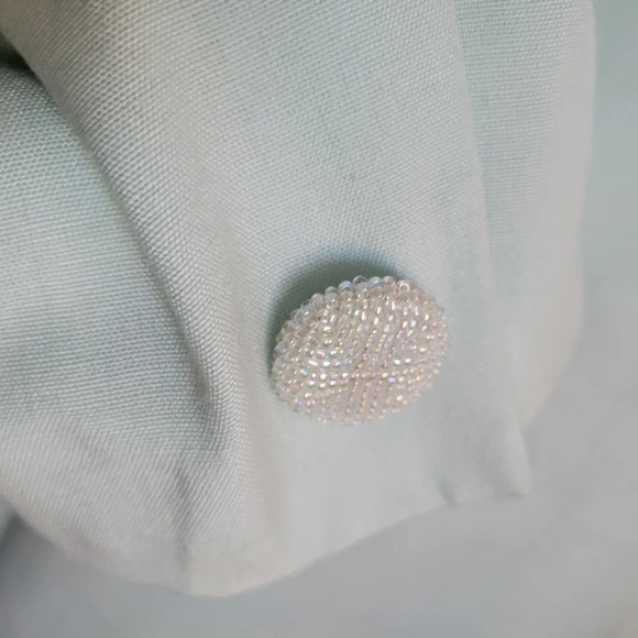 - Vintage Nolan Miller Oversized Beaded Blazer Jacket / Size 16 - Picture 6 of 8